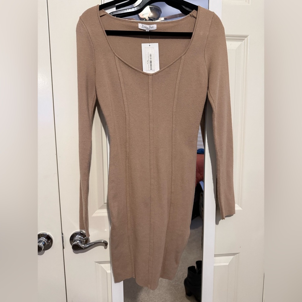 Emory Park Tan Long Sleeve Dress